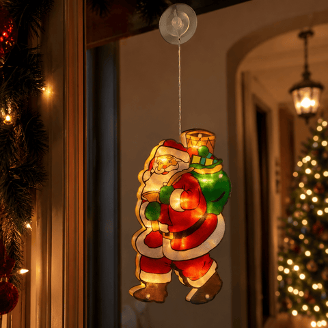 Three Kings Christmas Lit hanging Decor Three Kings Vintage WindoSanta – Santa Design