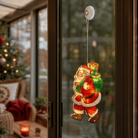 Three Kings Christmas Lit hanging Decor Three Kings Vintage WindoSanta – Santa Design