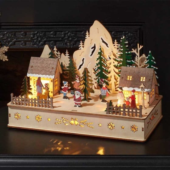 Three Kings Wooden Models & Scenes Three Kings WhimScapes Santa's Woodland Village