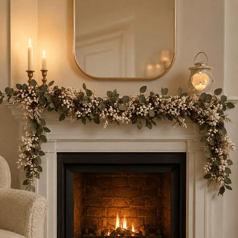 Three Kings Garlands Xmas Three Kings Winter Berry Christmas Garland – 180cm