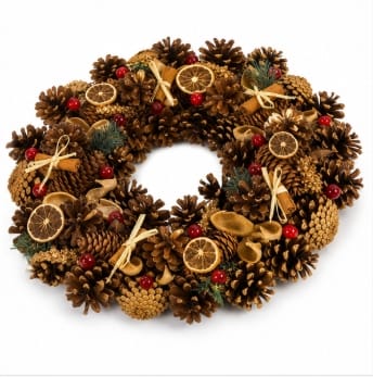 Three Kings Christmas Wreaths Three Kings Winter Spice Christmas Wreath – 30cm