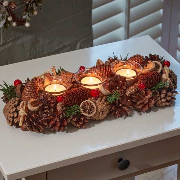 Three Kings Candle Holder Three Kings Winter Spice Trio Candle Holder 36cm
