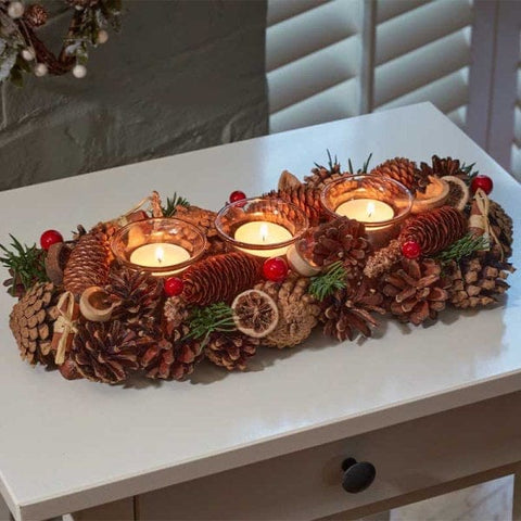 Three Kings Candle Holder Three Kings Winter Spice Trio Candle Holder 36cm