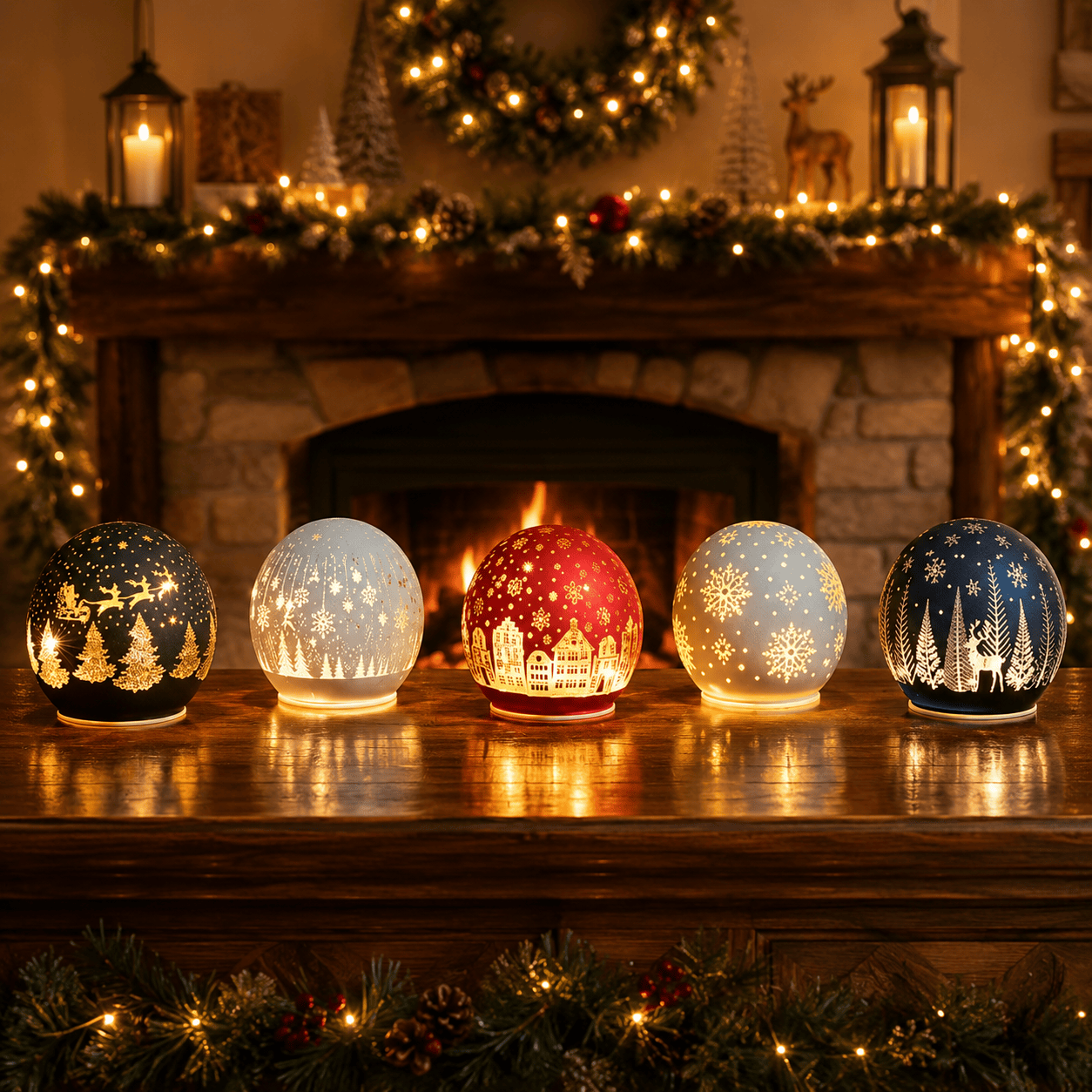 Three Kings Lanterns Christmas Three Kings WonderGlobe Globe Christmas Decoration - Onyx