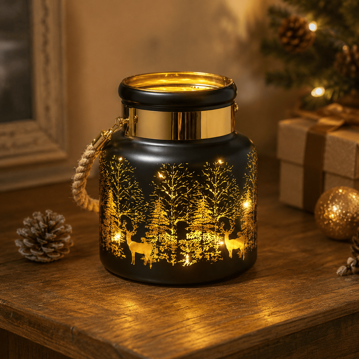 Three Kings Lanterns Christmas Three Kings Wonderland Lantern Christmas Decoration - Onyx