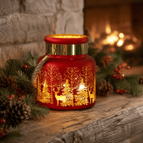 Three Kings Lanterns Christmas Three Kings Wonderland Lantern Christmas Decoration - Ruby