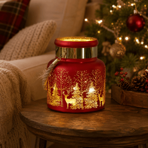 Three Kings Lanterns Christmas Three Kings Wonderland Lantern Christmas Decoration - Ruby