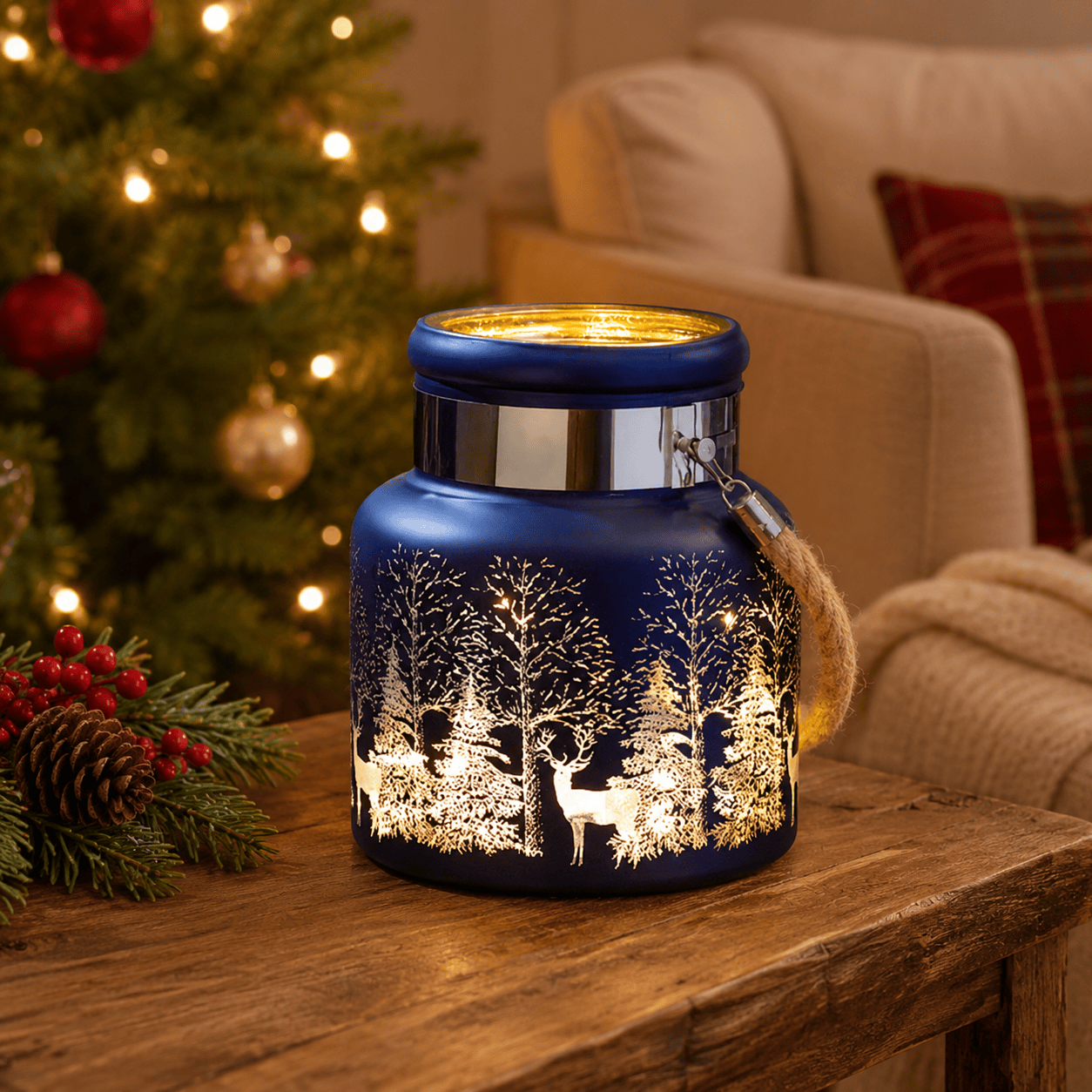 Three Kings Lanterns Christmas Three Kings Wonderland Lantern Christmas Decoration - Sapphire