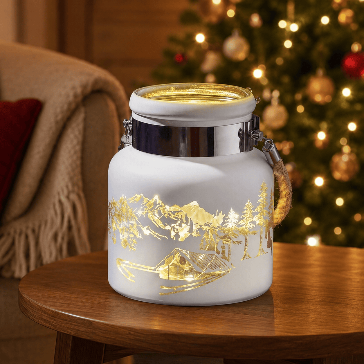 Three Kings Lanterns Christmas Three Kings Wonderland Lantern Christmas Decoration - White