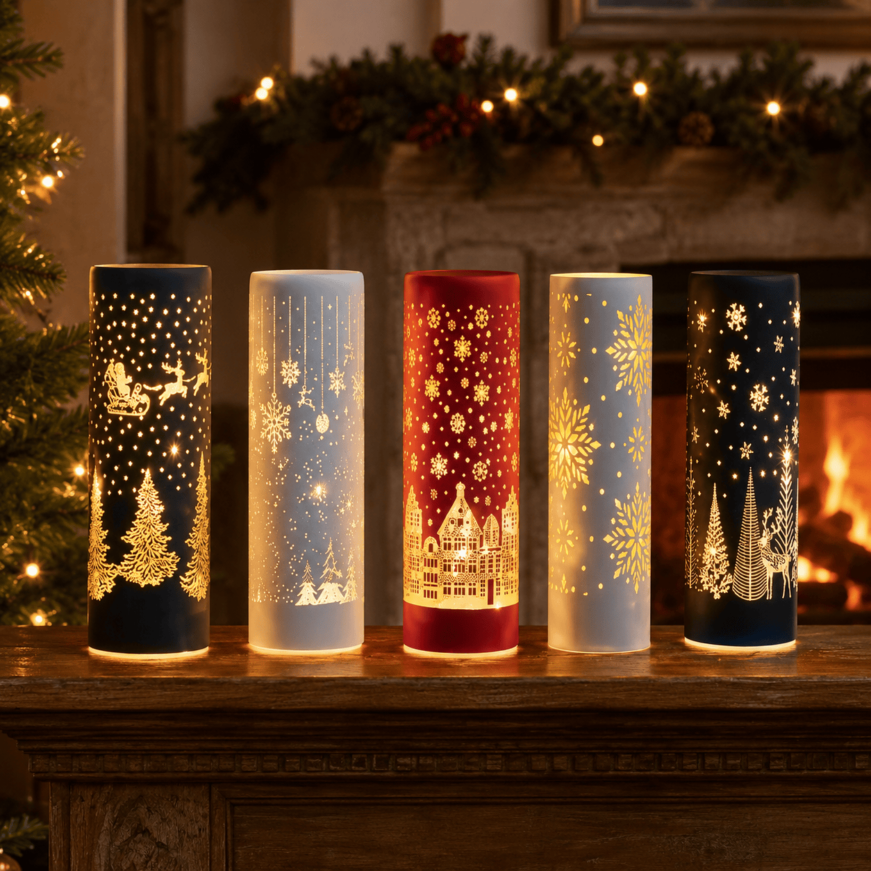 Three Kings Lanterns Christmas Three Kings WonderLight Christmas Decoration - White