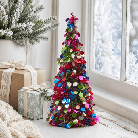 Three Kings Tinsel Trees Three Kings X-Bling! Bauble Cone Christmas Decoration