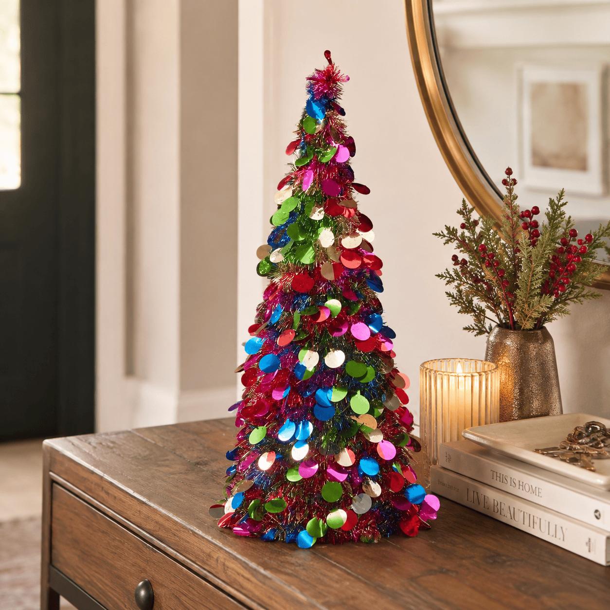 Three Kings Tinsel Trees Three Kings X-Bling! Bauble Cone Christmas Decoration
