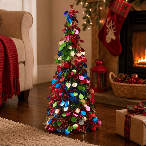 Three Kings Tinsel Trees Three Kings X-Bling! Bauble Cone Christmas Decoration
