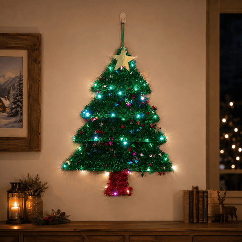 Three Kings Christmas Lit Decor Three Kings X-Bling! InLit Tinsel Christmas Tree Decoration