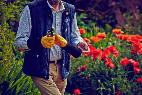 Town & Country Gardening Gloves Town & Country Deluxe Premium Leather Gauntlet Gloves Large