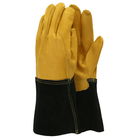 Town & Country Gardening Gloves Town & Country Deluxe Premium Leather Gauntlet Gloves Medium