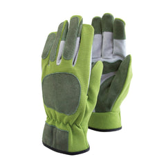 Town & Country Gardening Gloves Town & Country Leather Flexi Rigger Green Medium