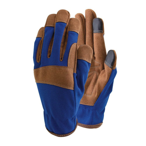 Town & Country Gardening Gloves Town & Country Premium All Purpose Synthetic Leather Blue Medium