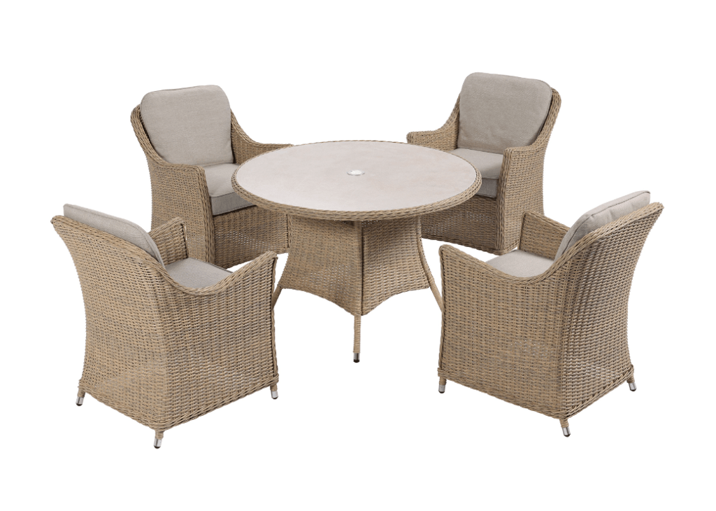 Trowell Garden Living Garden Furniture Set Trowell Garden Living Antigua 4 Seat Dining Set with Parasol