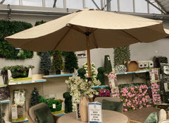 Trowell Garden Living Antigua 4 Seat Dining Set with Parasol and Base