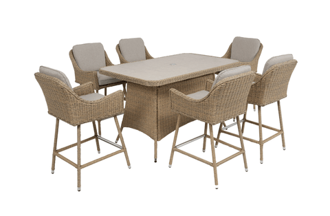 Trowell Garden Living Garden Furniture Set Trowell Garden Living Antigua 6 Seat High Dining Set with Parasol