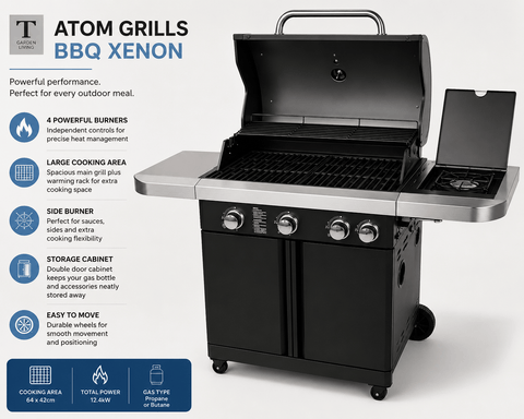 Trowell Garden Living BBQ Trowell Garden Living Atom Grills BBQ Xenon