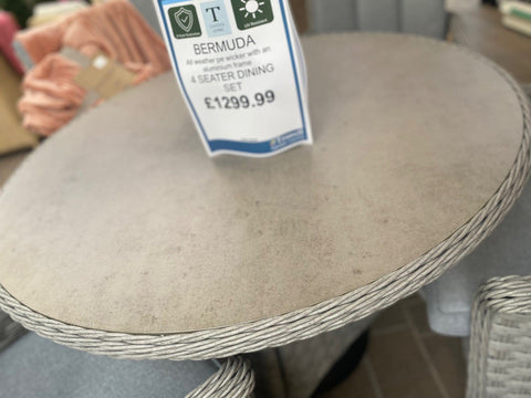 Trowell Garden Living Bermuda 4 Seat Dining Set with Parasol