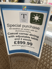 Trowell Garden Living Garden Furniture Set Trowell Garden Living Casual Corner Dining Set with Adjustable Table and Two Stools