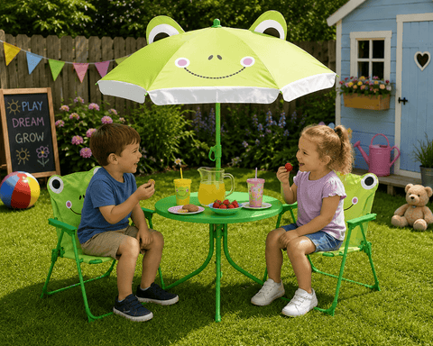 Koopman International Garden Furniture Children's Trowell Garden Living Children's Bistro Garden Set Frog Design