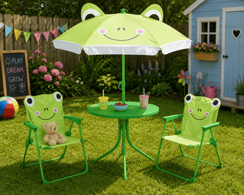 Koopman International Garden Furniture Children's Trowell Garden Living Children's Bistro Garden Set Frog Design
