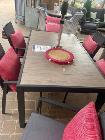 Trowell Garden Living Garden Furniture Trowell Garden Living Colorado 6 Seat Dining Set with Parasol