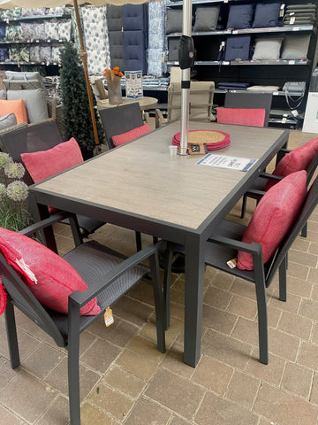 Trowell Garden Living Garden Furniture Trowell Garden Living Colorado 6 Seat Dining Set with Parasol