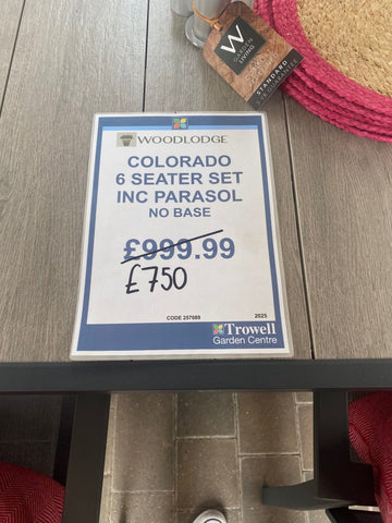 Trowell Garden Living Garden Furniture Trowell Garden Living Colorado 6 Seat Dining Set with Parasol