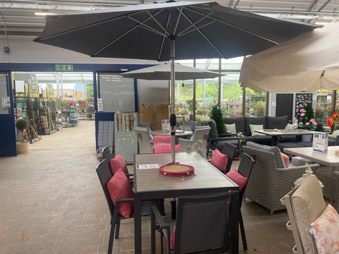 Trowell Garden Living Garden Furniture Trowell Garden Living Colorado 6 Seat Dining Set with Parasol