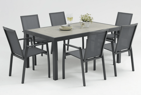 Trowell Garden Living Garden Furniture Trowell Garden Living Colorado 6 Seat Dining Set with Parasol