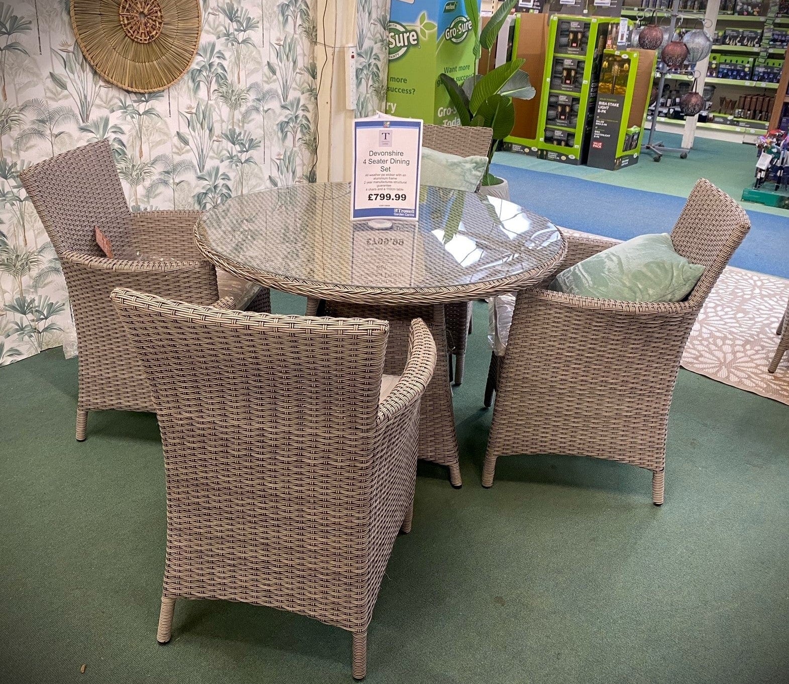 Trowell Garden Living Devonshire Liquorice 4 Seater Garden Furniture S