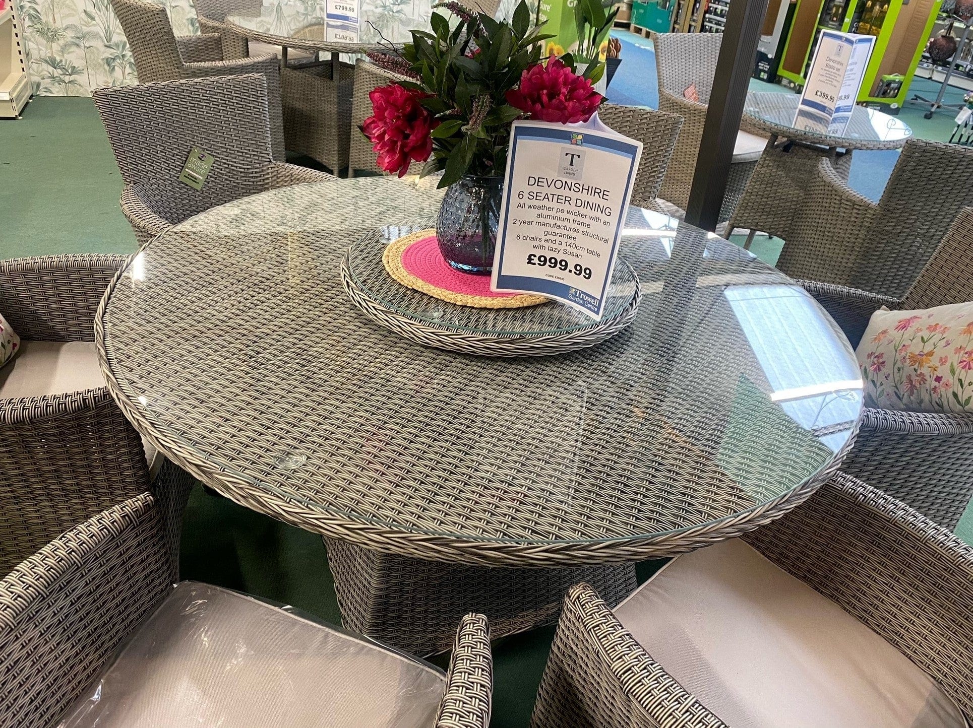 Trowell Garden Living Devonshire Liquorice 6 Seater Garden Furniture S