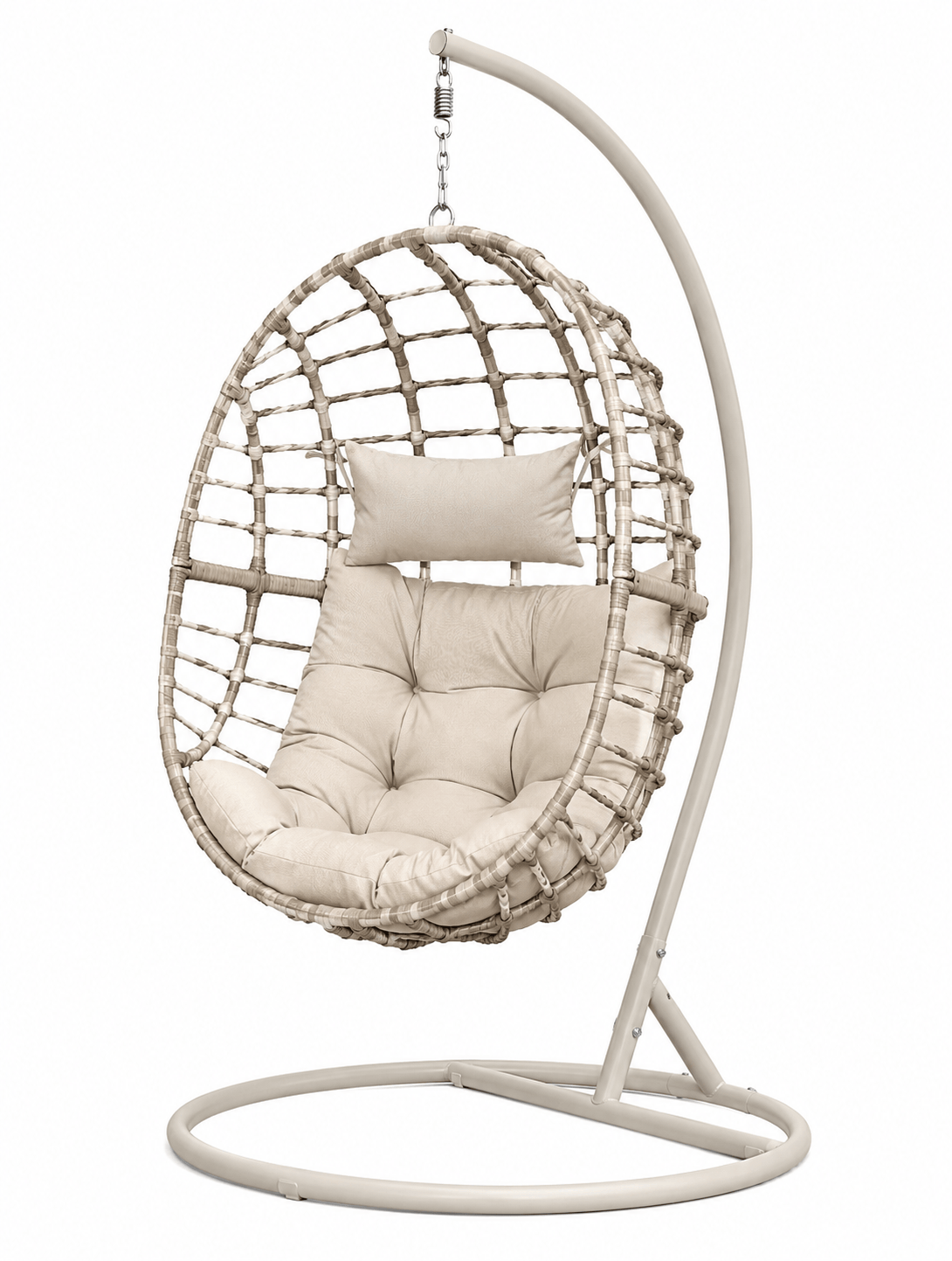 Koopman International Garden Hanging Egg Chair Trowell Garden Living Egg Chair Beige