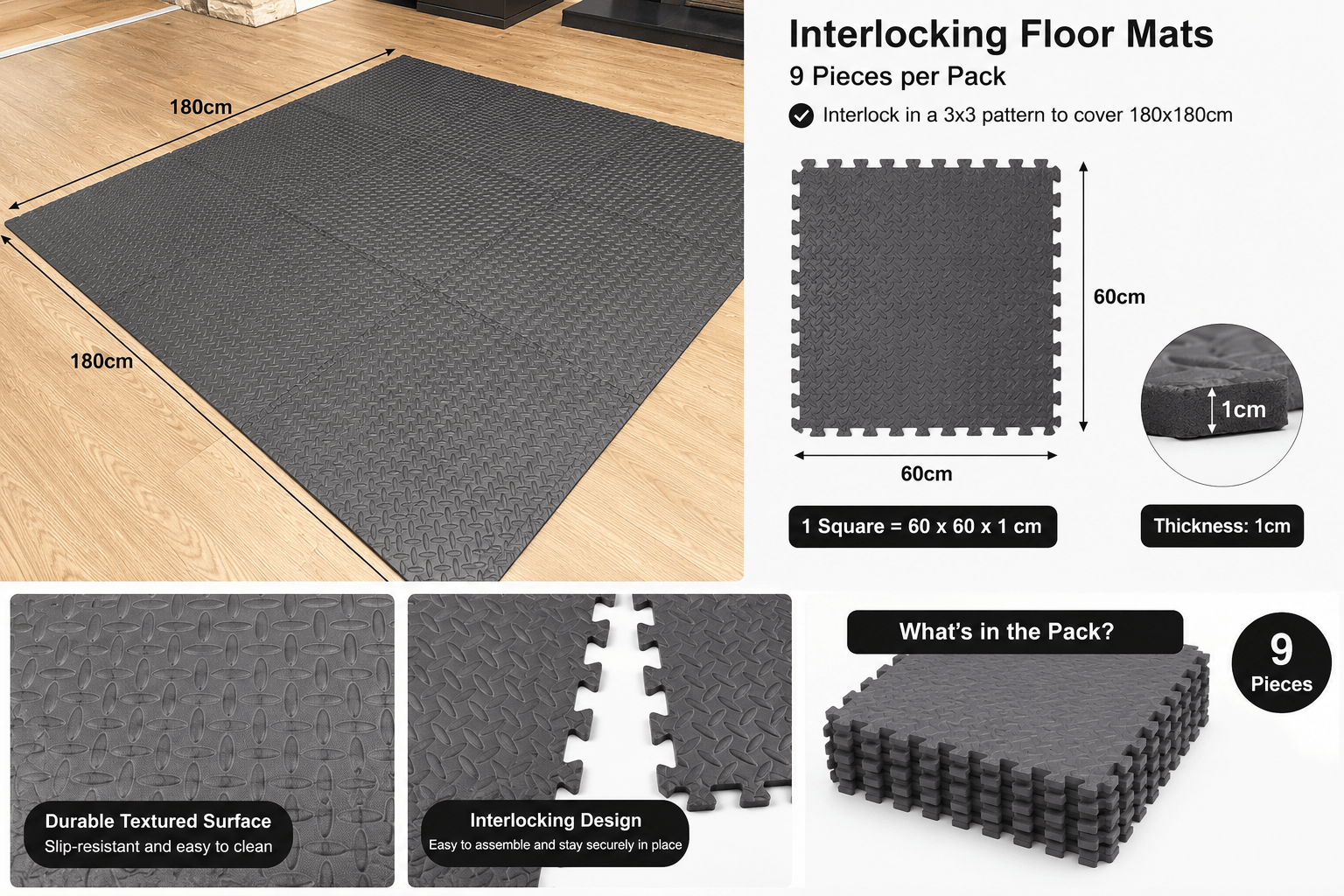 Trowell Garden Living Interlocking Floor Mats