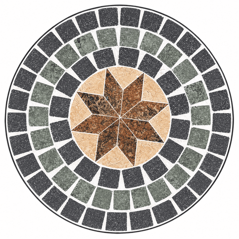 Shatchi Garden Furniture Set Trowell Garden Living Mosaic Bistro Set - Marrakech