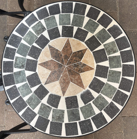Shatchi Garden Furniture Set Trowell Garden Living Mosaic Bistro Set - Marrakech