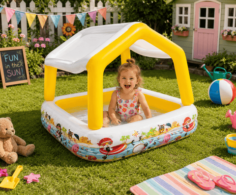 Koopman International Children's Pool Trowell Garden Living Paddling Pool with Canopy