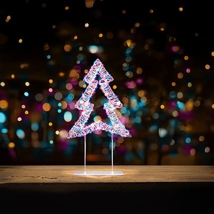 Premier Christmas Lit Tabletop Decoration Twinkling Rainbow 720 LED White Tabletop Christmas Tree – 45cm