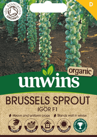Unwins Seeds Unwins Brussels Sprout Igor F1 Seeds Organic
