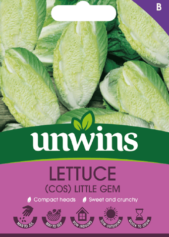 Unwins Seeds Unwins Cos Little Gem Lettuce Seeds