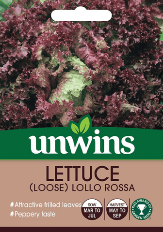 Unwins Seeds Unwins Loose Lollo Rossa Lettuce Seeds