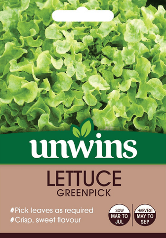 Unwins Seeds Unwins Looseleaf Greenpick Lettuce Seeds