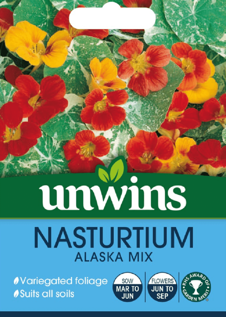 Unwins Nasturtium Seeds Unwins Nasturtium Alaska Seed Mix