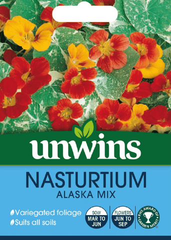 Unwins Nasturtium Seeds Unwins Nasturtium Alaska Seed Mix
