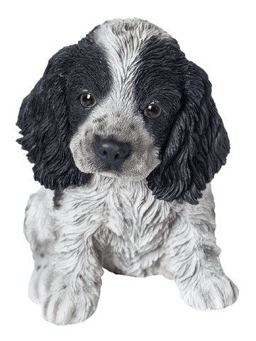 Vivid Arts Indoor & Outdoor Ornaments Vivid Arts Pet Pal Black and White Cocker Spaniel Puppy
